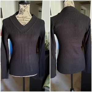 Hype Black V-Neck Sweater